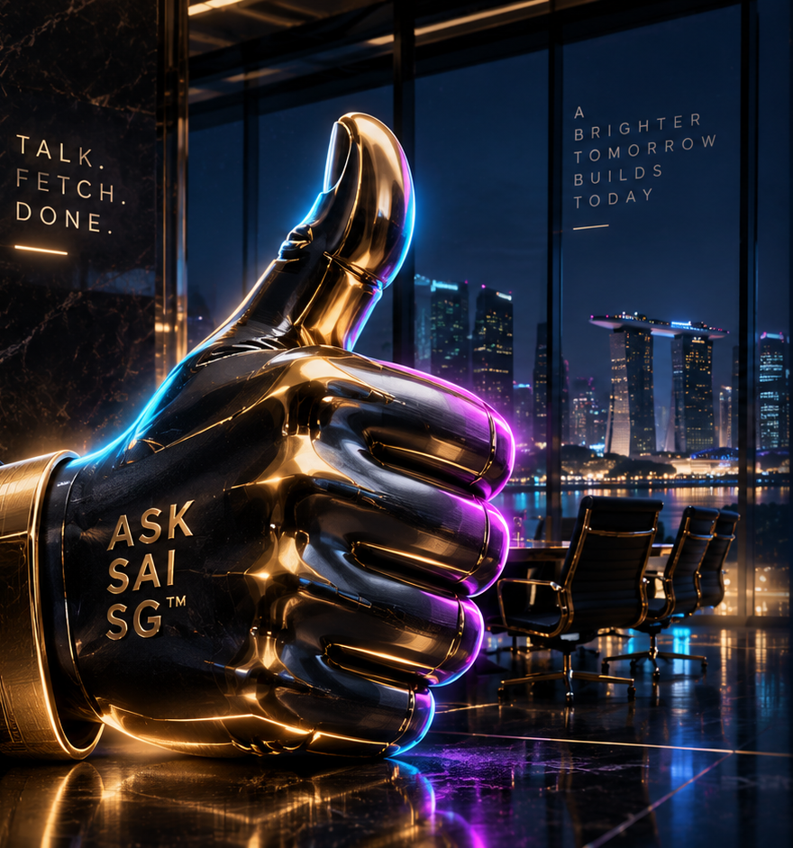 ASK SAI SG gold thumb in the Boardroom